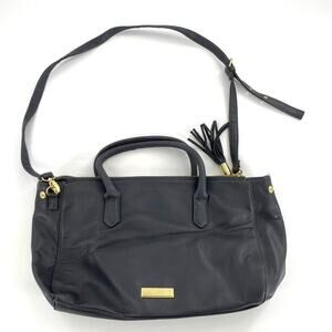 Olivia + Joy New York Womens Leather‎ Shoulder Bag Blue Handle Adjustable Strap